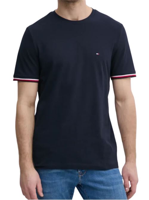 T-shirt con bordi tricolore Tommy Hilfiger Tommy Hilfiger | MW0MW38630DW5